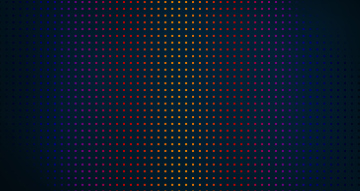 Fine colored dots on a dark background