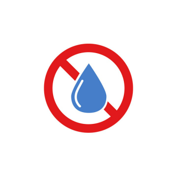 No water, drop sign, vector