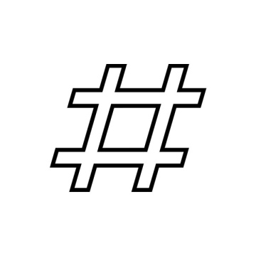 Hashtag, free icon, symbol