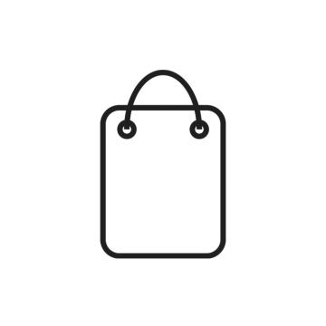 Shopping bag, free end, vector