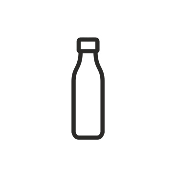 Water ana bottle, icon, vector