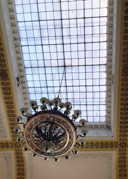 Historic Chandelier on the ceiling