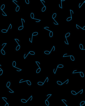 Black background, music, notes, vector
