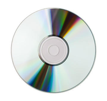 DVD disc on a white background