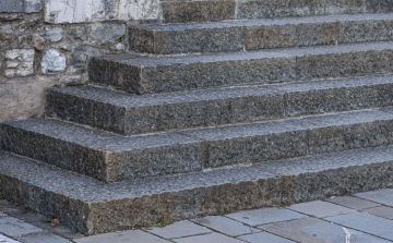Hewn stone stairs