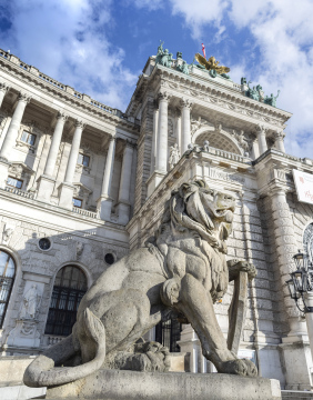 Hofburg, Stone Lion at the Entrance, Vienna