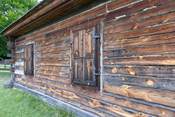 Historic Wooden Building in Skansen