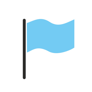 Blue flag, vector, free icon