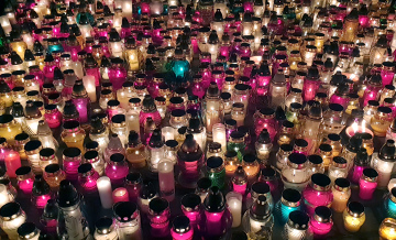 A large number of Lit Candles