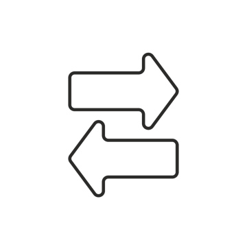 Arrow, contour left, right, free icon