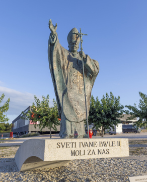 Monument of Pope John Paul II, Krk Croatia