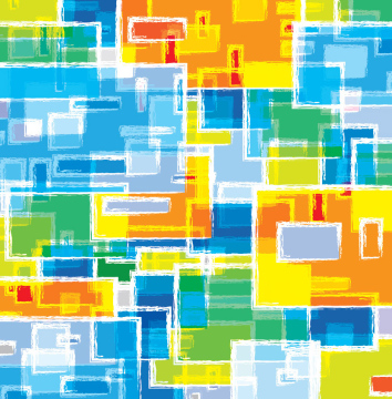 Vector background with colorful squares motif