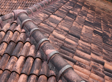 Roof, old ceramic tiles