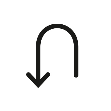 U-turn arrow, icon
