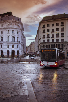 Bus in the center of Vienna