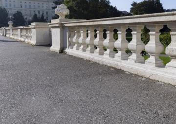 Antique balusters, balustrade