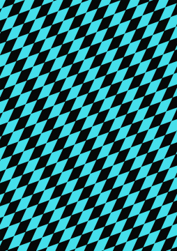Black Rhombuses on a Blue Background - Vector Pattern