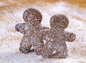 Christmas gingerbread cookies, two little men