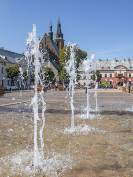 The fountain on Runek in Olkusz