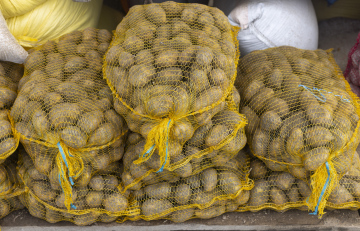 Potatoes in bags