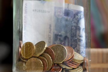 Coins in a jar