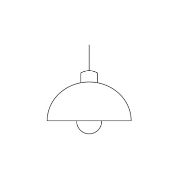 Electric lamp, hanging, free icon