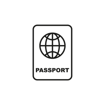 Passport, icon, vector