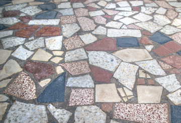 Floor of Various Terrazzo Tiles