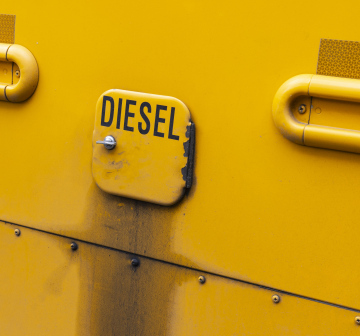 Diesel inscription on the fuel filler cap