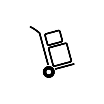 Hand truck, courier, free icon