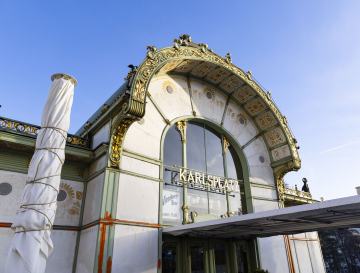 The Otto Wagner Museum in the Pavilion on Karlsplatz in Vienna