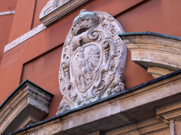 Architectural detail of the Vasa Eagle on the Portal in the Royal Castle in Warsaw