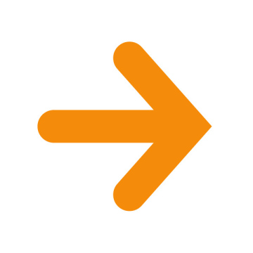 Orange arrow, vector, icon