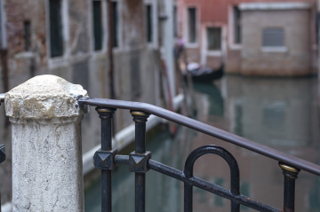 Venice landmarks, balustrade, gondola