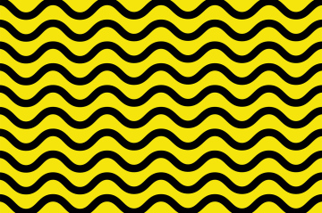 Black Waves on a Yellow Background