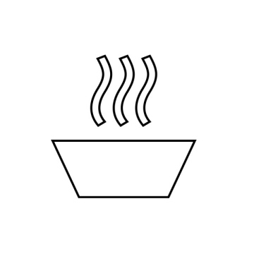 Icon, bowl with soup, vector