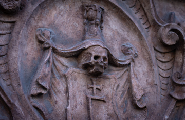 Architectural detail on the facade of the Vienna Cathedral