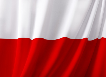 Flag of Poland. White-red background