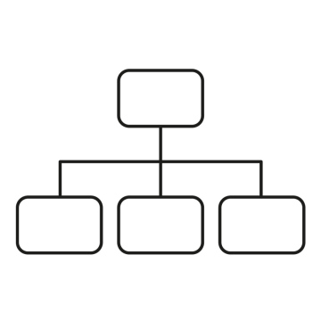 Hierarchy icon, vector