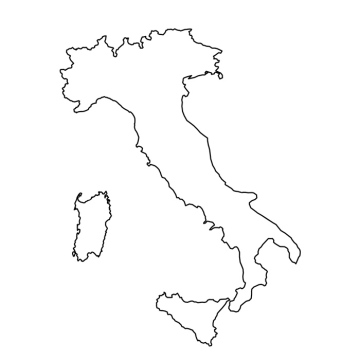 Italia - Outline map