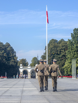 Changing of the Warta River in front of the Tomb of the Unknown Soldier in Warsaw