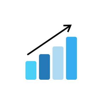 Blue Graph with Data icon