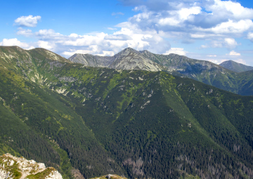 Slovak Tatras Panorama from Siwi Wierch to the east