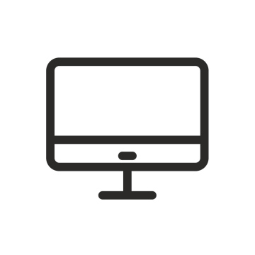 Monitor, free icon, vector