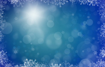 Christmas card with snowflakes. Frame with blue space for text.