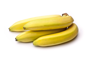 Bananas on white background