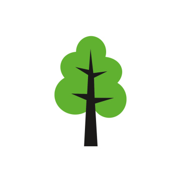 Deciduous Tree, Vector Illustration, Icon