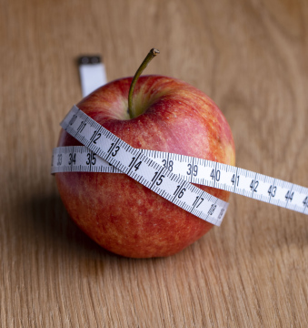 Apple and Centimeter measure