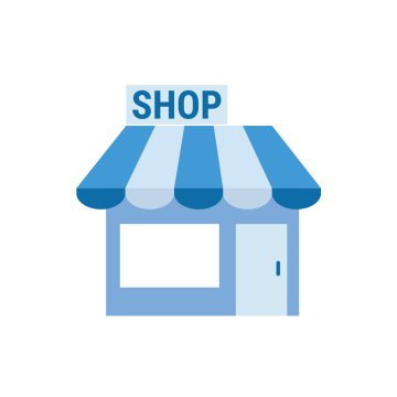 Shop icon, vector