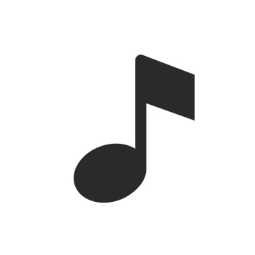 Music note icon, vector